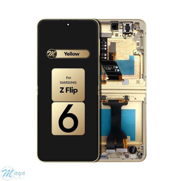 (Generic) Samsung Z Flip 6 5G F741 OLED (with Frame) Replacement Part - Yellow