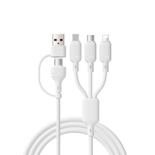 WiWU Stellar Series Type C/USB Type A to Type C/Micro USB/Lightning Cable - White