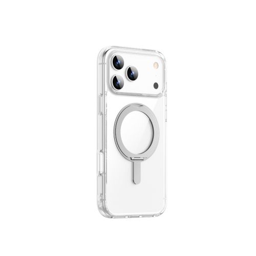WiWU iShield Ultra iPhone 17 Pro Clear Case with Rotating Stand