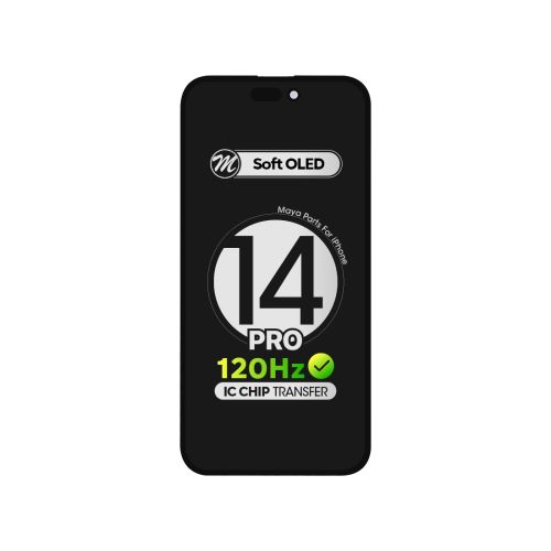 iPhone 14 Pro (Soft OLED) Replacement Part - Black 120HZ