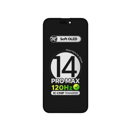 iPhone 14 Pro Max (Soft OLED) Replacement Part - Black 120HZ