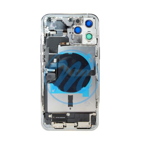 iPhone 12 Pro Max Back Housing with Small Parts - Silver (NO LOGO)