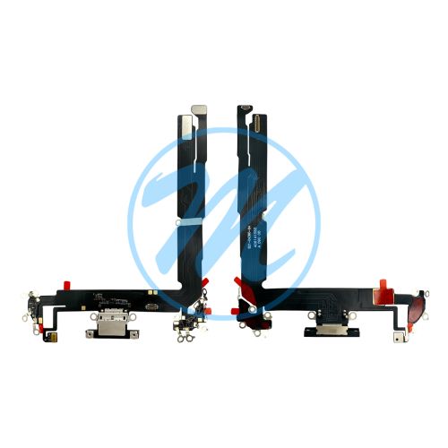iPhone 16 Plus Charging Port with Flex Cable Replacement Part - Black