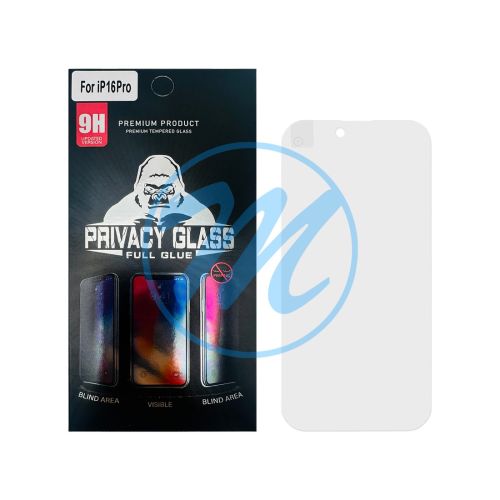 iPhone 17 / iPhone 17 Pro / iPhone 16 Pro Tempered Glass Privacy Screen Protector