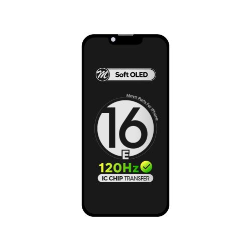 iPhone 16e (Soft OLED) Replacement Part - Black