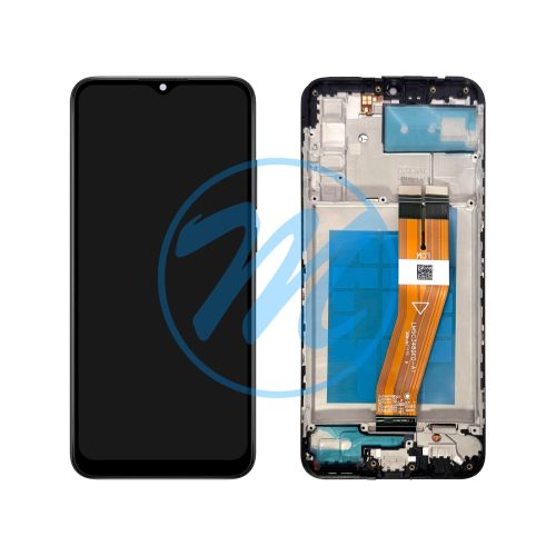 Samsung A02S (2020- US Version) A025 LCD (with Frame) Replacement Part - Black