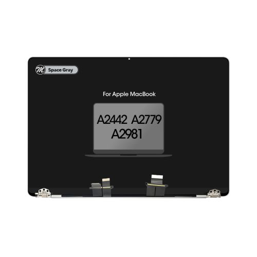 MacBook Pro 14 (A2442, Late 2021 / A2779, Late 2023 / A2918, Late 2023) Complete LCD Display Assembly Replacement Part - Space Gray (OEM Pull/Used)