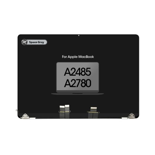 MacBook Pro 16 (A2485 , 2021 / A2780 , 2023 ) Complete LCD Display Assembly Replacement Part - Space Gray (OEM Pull/Used)