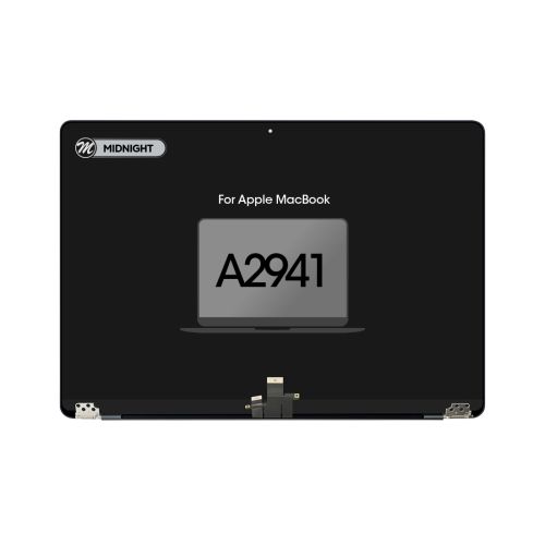 MacBook Air 15 (A2941, Mid 2023 / A3114, Mid 2024) Complete LCD Display Assembly Replacement Part - Midnight (OEM Pull/Used)