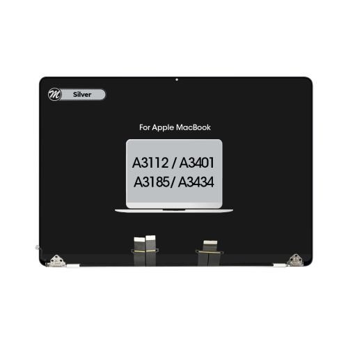 MacBook Pro 14 (A3112 / A3401 / A3185 / A3434 , Late 2024, Late 2025) Complete LCD Display Assembly Replacement Part - Silver (OEM Pull/Used)