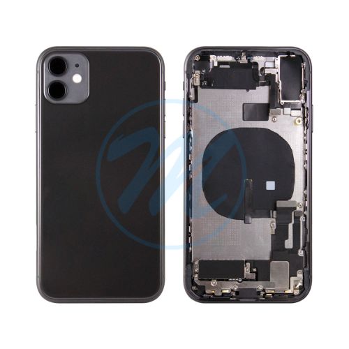 iPhone 11 Back Housing with Small Parts - Black (NO LOGO)