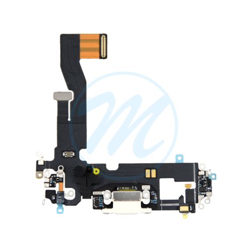 iPhone 12/12 Pro Charging Port with Flex Cable Replacement Part - White