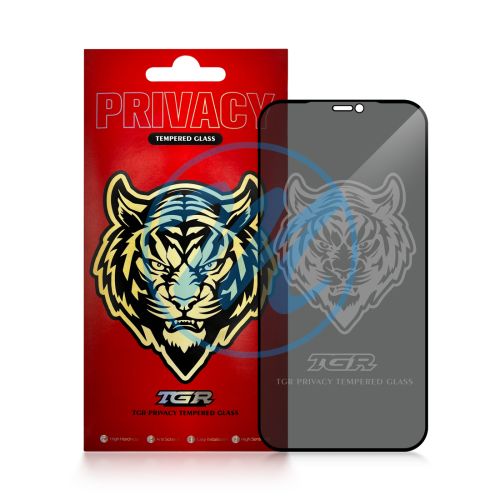 iPhone 12 Pro Max Tempered Glass Privacy Screen Protector - Black Border