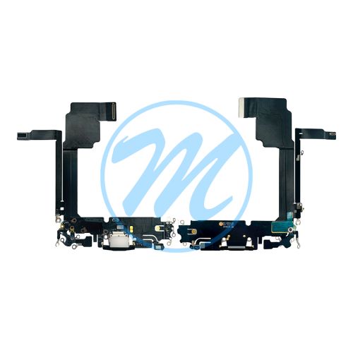 iPhone 15 Pro Max Charging Port with Flex Cable Replacement Part - Titanium Black
