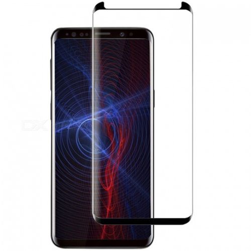 Samsung S8 Plus Tempered Glass - Black - (without Packaging) Screen Protector 