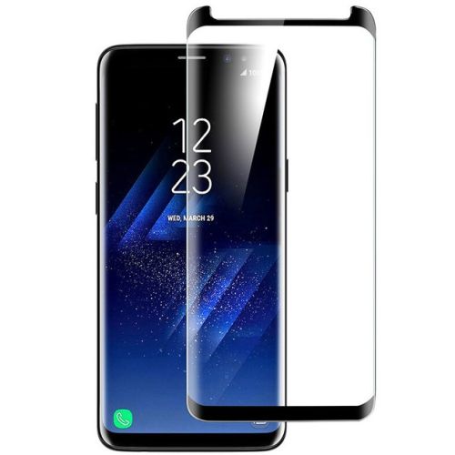 Samsung S9 Plus Tempered Glass - Black - (without Packaging) Screen Protector - Full Coverage
