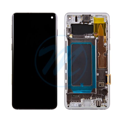 (TFT) Samsung S10 (with Frame) Replacement Part -  Prism Black (without Finger Print Sensor)