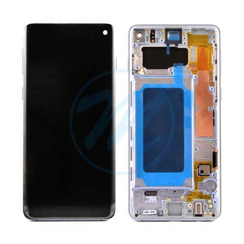 (TFT) Samsung S10 (with Frame) Replacement Part -  Prism Blue (without Finger Print Sensor)