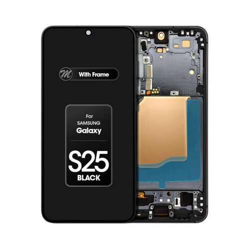 (TFT) Samsung S25 5G (with Frame) Replacement Part - Black