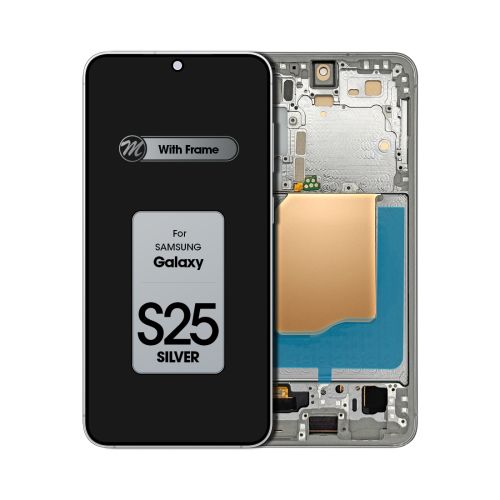 (TFT) Samsung S25 5G (with Frame) Replacement Part - Silver Shadow