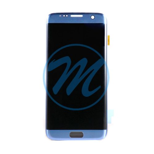 (Refurbished) Samsung S7 Edge without Frame Replacement Part - Coral Blue (NO LOGO)