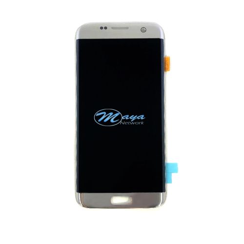 (Refurbished) Samsung S7 Edge without Frame Replacement Part - Silver (NO LOGO)