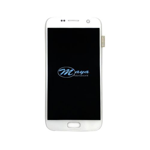 (Refurbished) Samsung S6 without Frame Replacement Part - White (NO LOGO)
