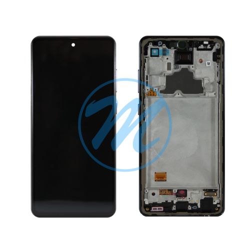 Samsung A72 5G (2021) A726 OLED (with Frame) Replacement Part - Awesome Black