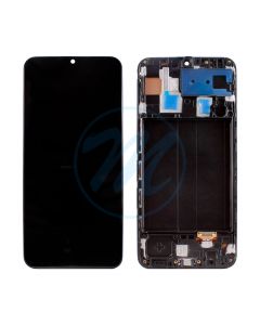 Samsung A30 (2019) A305 (with Frame) Replacement Part - Black