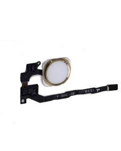 iPhone 5S Home Button and Flex Cable Ribbon with Fingerprint Recognition Replacement Part - Gold