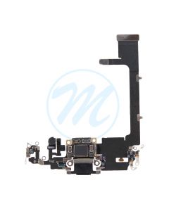 iPhone 11 Pro Charging Port with Flex Cable Replacement Part - Black (No Soldering Required)