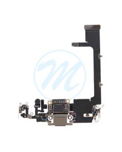 iPhone 11 Pro Charging Port with Flex Cable Replacement Part - Gold (No Soldering Required)