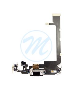 iPhone 11 Pro Max Charging Port with Flex Cable Replacement Part - Black (Soldering Required)