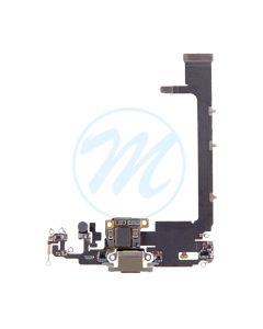 iPhone 11 Pro Max Charging Port with Flex Cable Replacement Part - Gold (No Soldering Required)