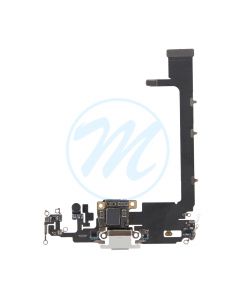 iPhone 11 Pro Max Charging Port with Flex Cable Replacement Part - Gray (No Soldering Required)