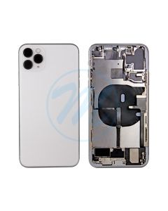 iPhone 11 Pro Max Back Housing with Small Parts - White (NO LOGO)