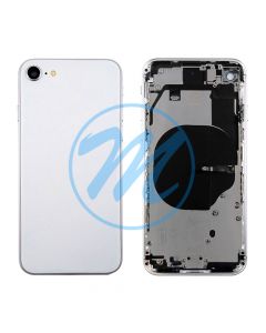 iPhone 8 Back Housing with Small Parts - White (NO LOGO)