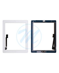 iPad 3/4 (HQC) Digitizer  Replacement Part with Small Parts - White 
