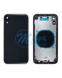 iPhone XR Back Housing with Small Parts - Black (NO LOGO)