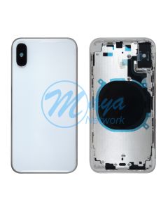 iPhone XS Back Housing with Small Part Replacement Part - White (NO LOGO)