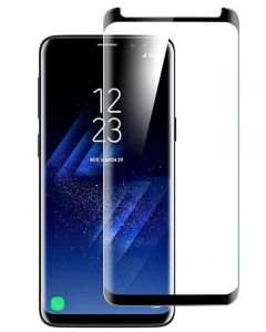 Samsung S9 Plus Tempered Glass - Black - (without Packaging) Screen Protector - Full Coverage