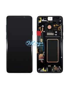 Samsung S9 Plus  (with Frame) Replacement Part - Black (No Logo)