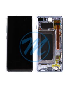 (Refurbished) Samsung S10 Plus (with Frame) Replacement Part - Prism Blue