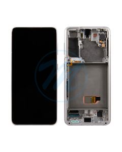 (Refurbished) Samsung S21 5G (with Frame) Replacement Part - Phantom White