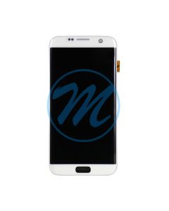 (Refurbished) Samsung S7 Edge  without Frame Replacement Part - White (NO LOGO)