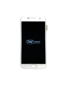 (Refurbished) Samsung S7 without Frame Replacement Part - White (NO LOGO)