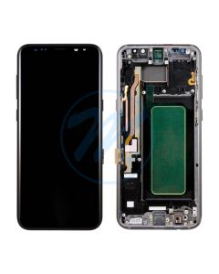 (Refurbished) Samsung S8 Plus (with Frame) Replacement Part - Midnight Black