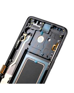 Samsung S9 Plus  (with Frame) Replacement Part - Black (No Logo)