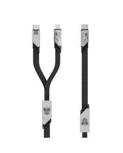 2 in 1 Type C to Lightning  / Type C Cable- Gray (1.2M)