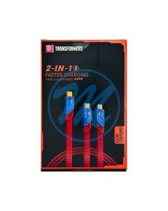 2 in 1 Type C to Lightning  / Type C Cable - Blue (1.2M)